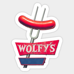 Vintage Wolfy's Neon Sticker